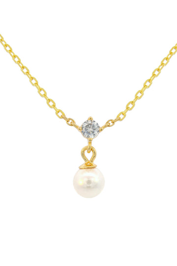 ADAGIO TOUCH OF SPARKLE PEARL NECKLACE GOLD