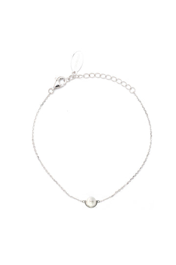 ADAGIO CRESCENT NINE-2-FIVE PEARL RACELET SILVER 15CM +4CM