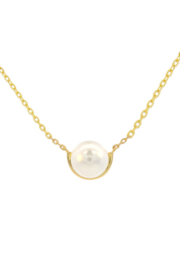 ADAGIO CRESCENT NINE-2-FIVE PEARL NECKLACE GOLD