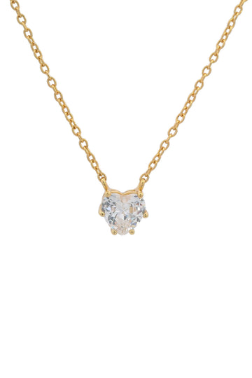 GEORGINI MIDNIGHT VELVET BABY HEART NECKLACE GOLD