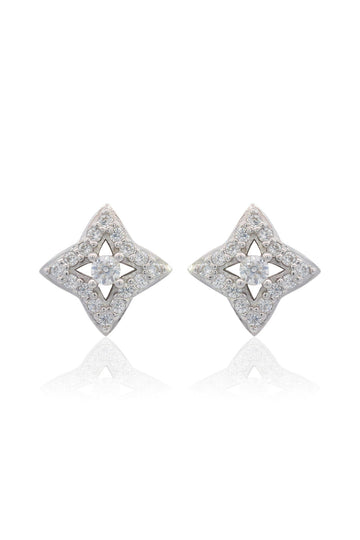 GEORGINI MIDNIGHT VELVET FAIRWATER PETITE EARRINGS SILVER
