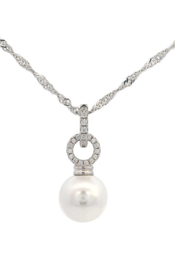 ADAGIO PEARL DUO PENDANT SILVER