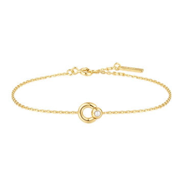 Ania Haie Gold Hoop Freshwater Pearl Bracelet