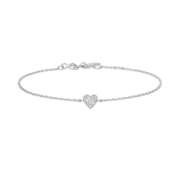 Ania Haie Silver Sweetheart Pave Bracelet