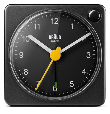 Braun Classic Travel Analogue Alarm Clock Black