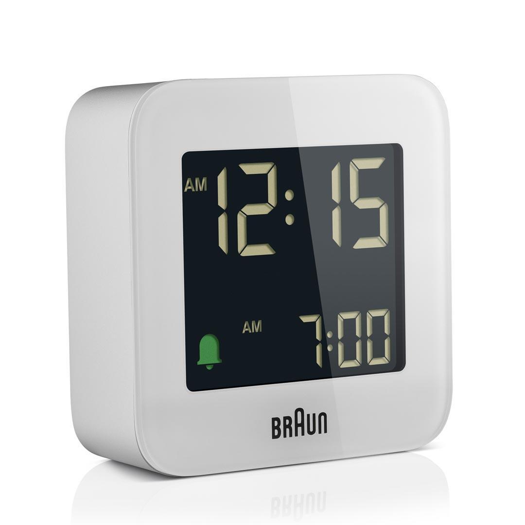 Braun Digital Travel Alarm Clock White