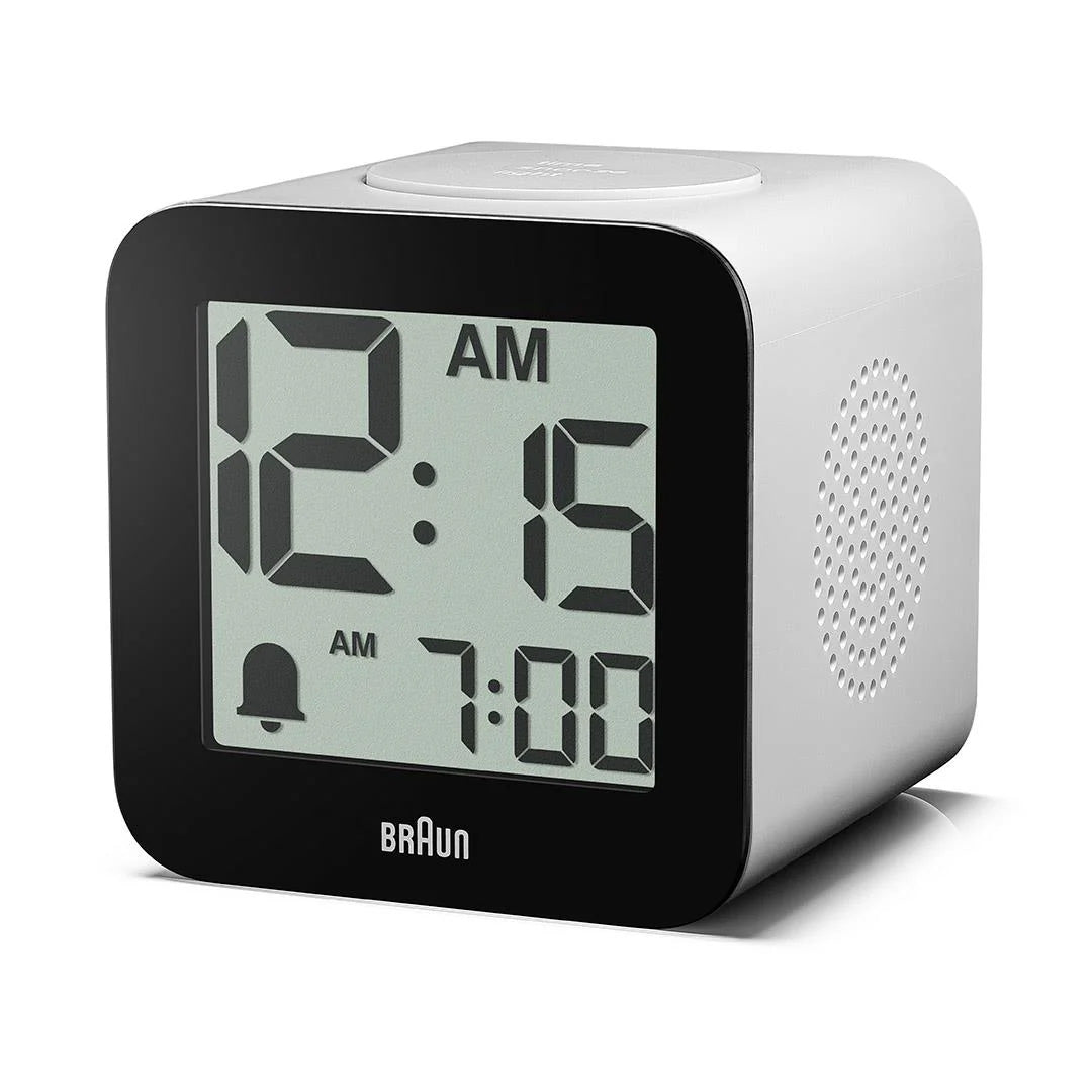 Braun White Time Speaking Digital Alarm Clock