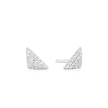 Ania Haie Silver Triangular Pavé Studs