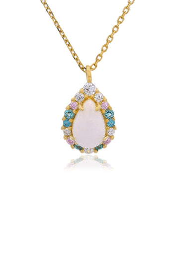 GEORGINI WISTERIA CREATED OPAL FLORIBUNDA PENDANT GOLD