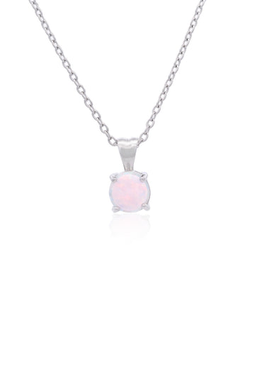 GEORGINI WISTERIA CREATED OPAL PENDANT SILVER