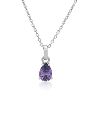 GEORGINI WISTERIA PENDANT AMETHYST CZ SILVER
