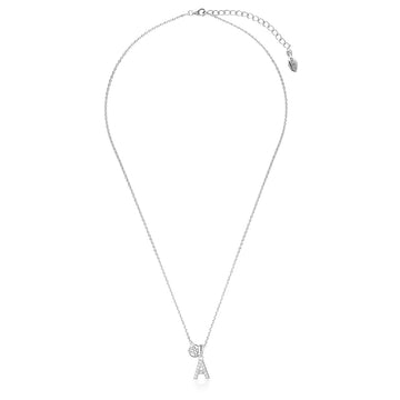 LUXURY LETTERS A INITIAL PENDANT SILVER