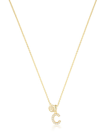 LUXURY LETTERS C INITIAL PENDANT GOLD