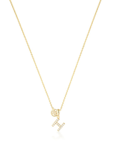 LUXURY LETTERS H INITIAL PENDANT GOLD