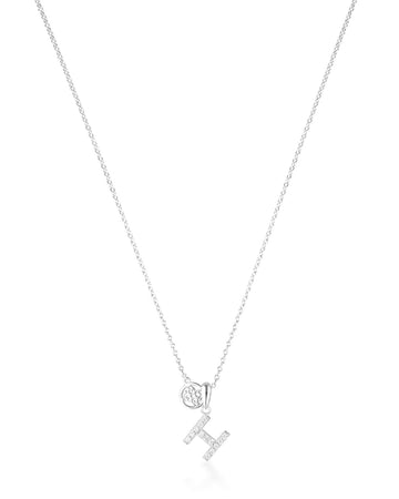 LUXURY LETTERS H INITIAL PENDANT SILVER