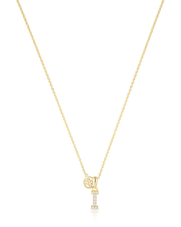 LUXURY LETTERS I INITIAL PENDANT GOLD