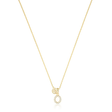 LUXURY LETTERS O INITIAL PENDANT GOLD