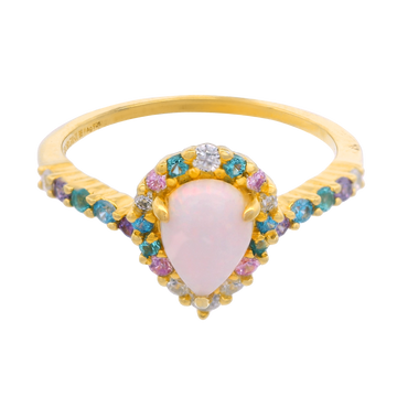 GEORGINI WISTERIA CREATED OPAL FLORIBUNDA RING GOLD