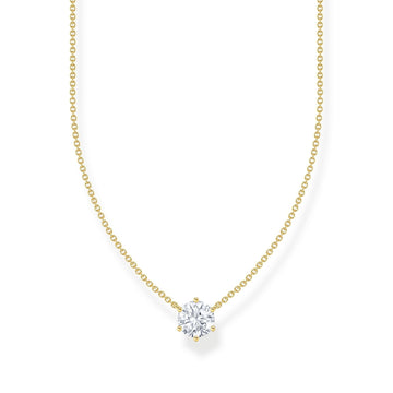 THOMAS SABO Necklace with white zirconia pendant - gold