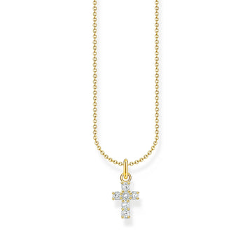 THOMAS SABO Cross pendant necklace with white zirconia