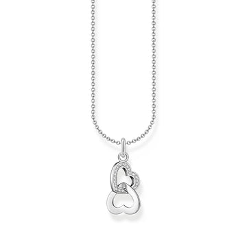 THOMAS SABO Necklace with intertwined hearts pendant and zirconia - silver