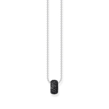 THOMAS SABO Necklace with ring pendant and black zirconia