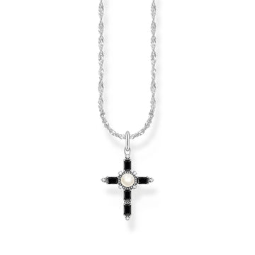 THOMAS SABO Romance Necklace with black cross pendant