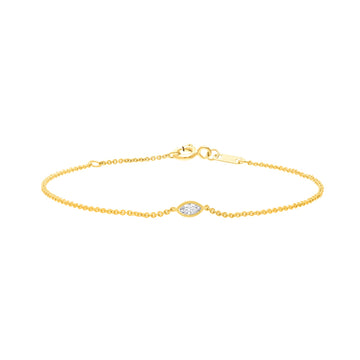 0.15ct Lab Grown Diamond 16-18cm Bracelet in 9K Yellow Gold