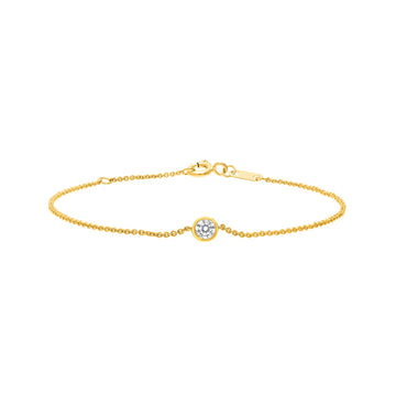 0.15ct Lab Grown Diamond 16-18cm Bracelet in 9K Yellow Gold