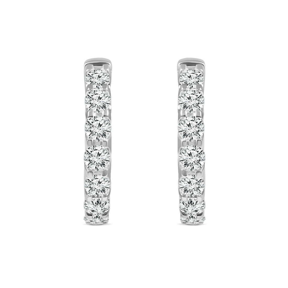 1.50ct Lab Grown Diamond Hoop Earrings in 18K White Gold