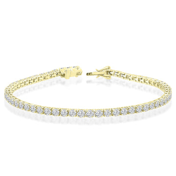 3.00ct Lab Grown Diamond Bracelet in 18K Yellow Gold