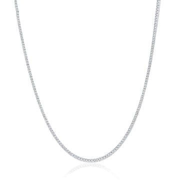 3.45ct Lab Grown Diamond Tennis Necklace in 18K White Gold
