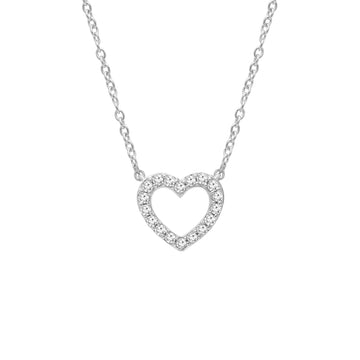 0.1ct Lab Grown Diamond Necklace in 9K White Gold