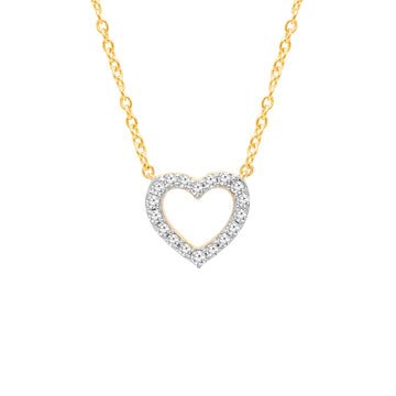 0.1ct Lab Grown Diamond Necklace in 9K Yellow Gold