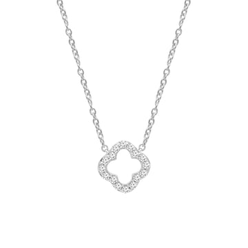 0.09ct Lab Grown Diamond Necklace in 9K White Gold