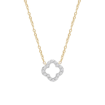 0.09ct Lab Grown Diamond Necklace in 9K Yellow Gold