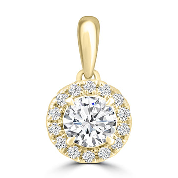 0.70ct Lab Grown Diamond Pendant in 18K Yellow Gold