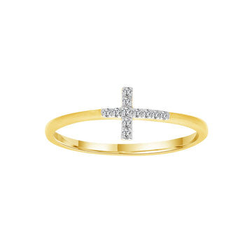 0.06ct Lab Grown Diamond Ring in 9K Yellow Gold