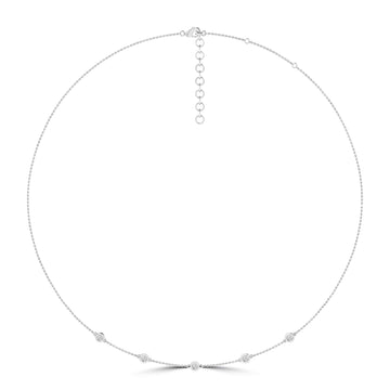Diamond Necklace with 0.25ct Diamonds in 9K White Gold