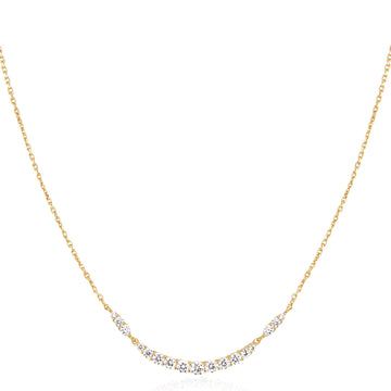 Ania Haie Gold Arc Pave Necklace