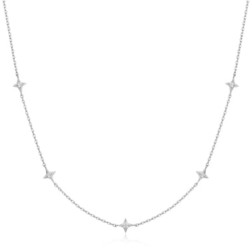 Ania Haie Silver Stars Station Necklace