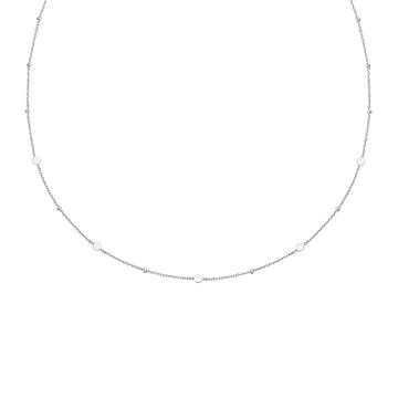 Ania Haie Silver Disc Station Necklace