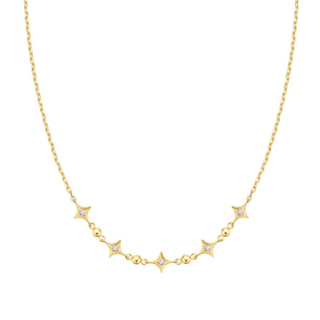 Ania Haie Gold Sparkling Star Station Necklace