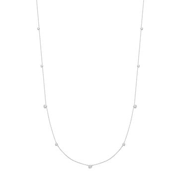 Ania Haie Silver Bezel Cubic Zirconia Station Necklace