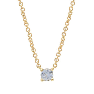 Aquamarine Necklace 40-45cm in 9K Yellow Gold