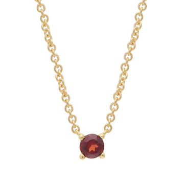 Garnet Necklace 40-45cm in 9K Yellow Gold