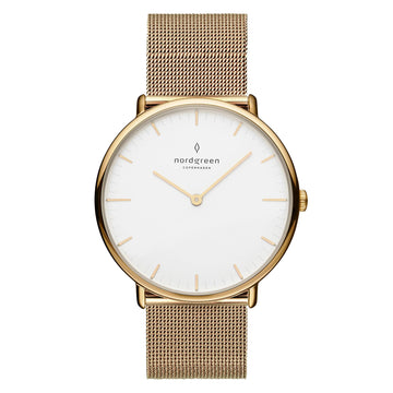 Nordgreen Native 32mm Gold Mesh Watch