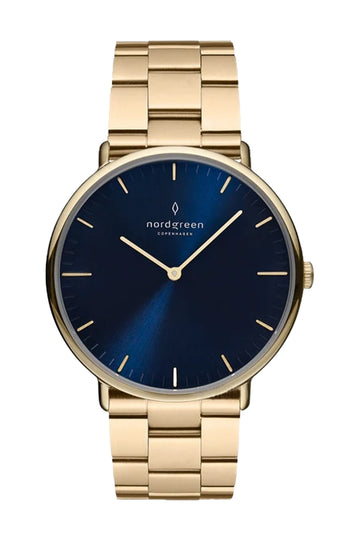 Nordgreen Native 36mm Gold 3 Link Strap Watch
