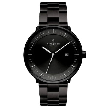 Nordgreen Philosopher 40mm Black with 3-Link Strap Watch