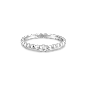 Ania Haie Silver Cubic Zirconia Round Dome Ring